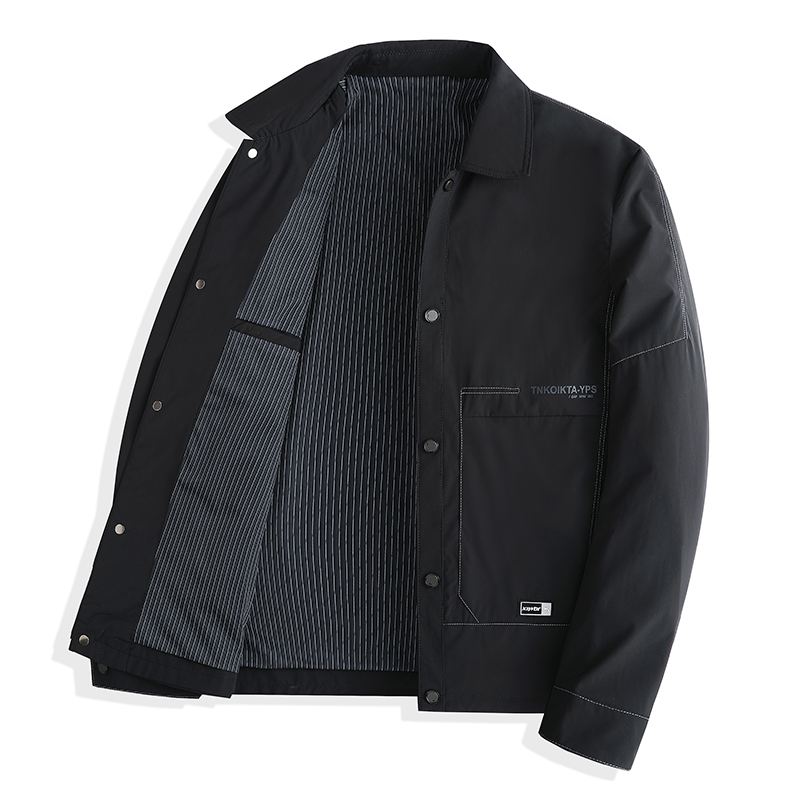 RED DRAGONFLY 红蜻蜓 男士明线工装翻领夹克秋季宽松休闲中年爸爸薄款外套男 