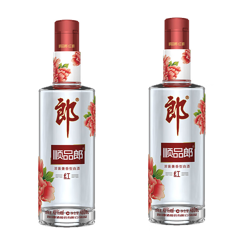 LANGJIU 郎酒 顺品郎 红顺 45%vol 兼香型白酒 480ml*2瓶 双瓶装 ￥78