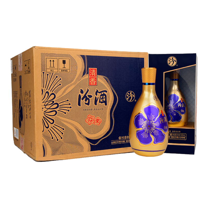 汾酒 金花汾酒 清香型 白酒 53度 500ml*6 整箱装 1760.42元（需用券）