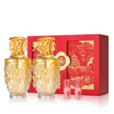 WULIANGYE 五粮液 喜福盛世祥泰 浓香型优级白酒 52度 500ml*2瓶 年货礼盒装 159.9