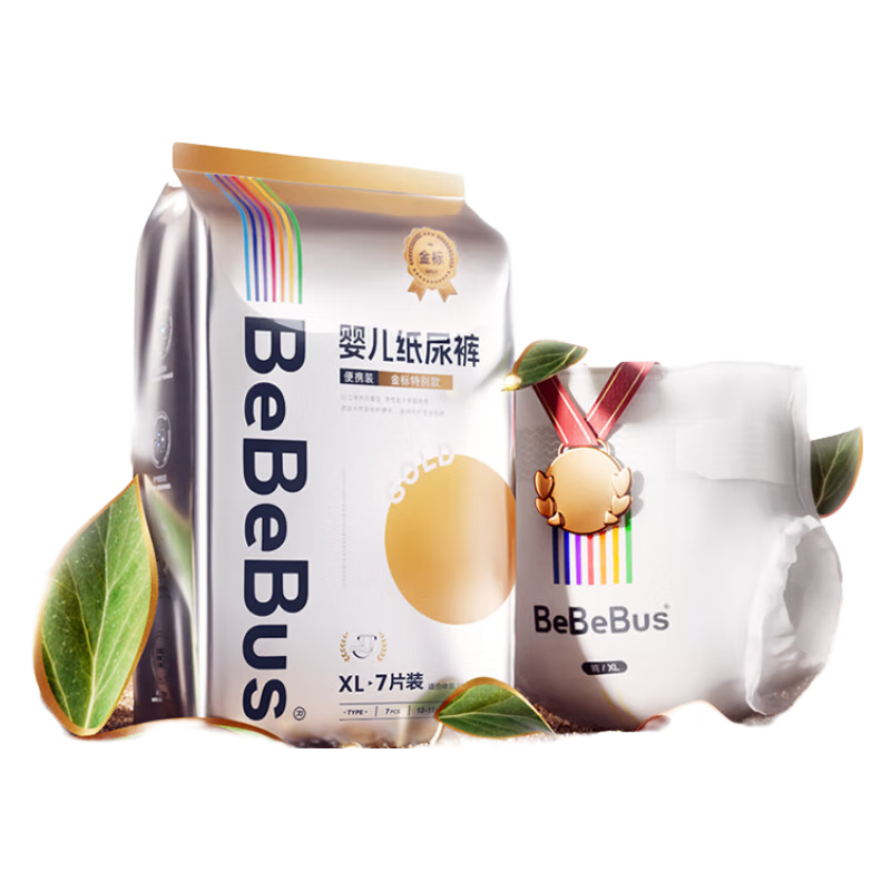 bebebus金标茶树精华 金标纸尿裤1提-S(40片) 73元