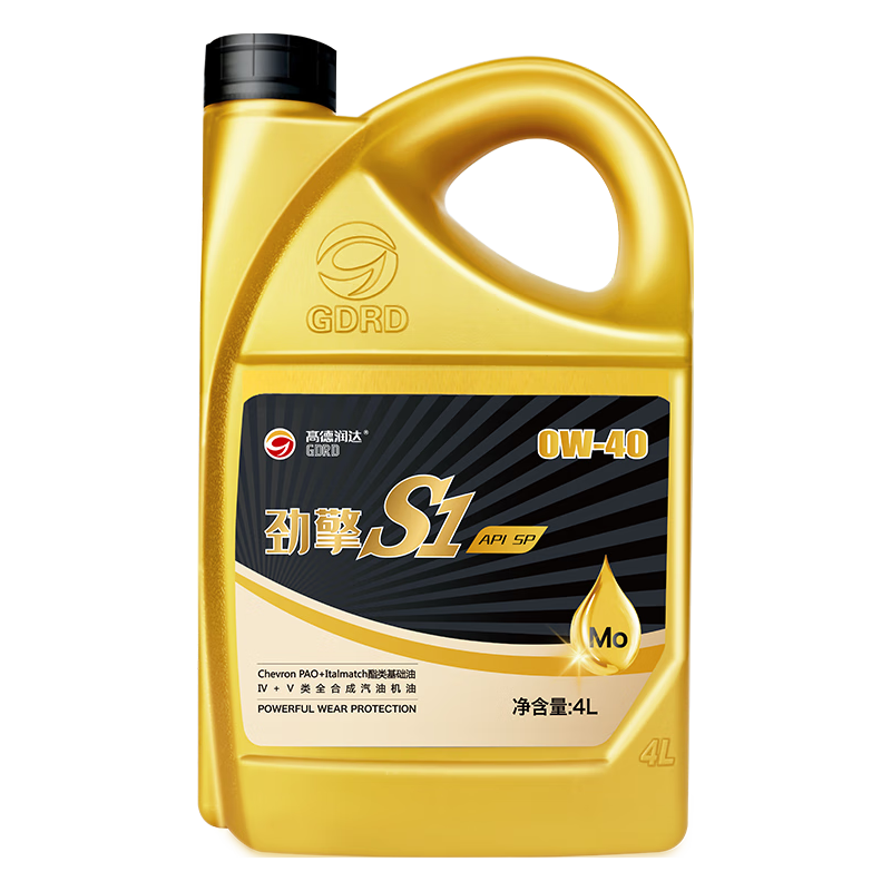 高德润达 全PAO酯类 全合成机油 SP级 0W-40 0-30 0-20通用 156.51元