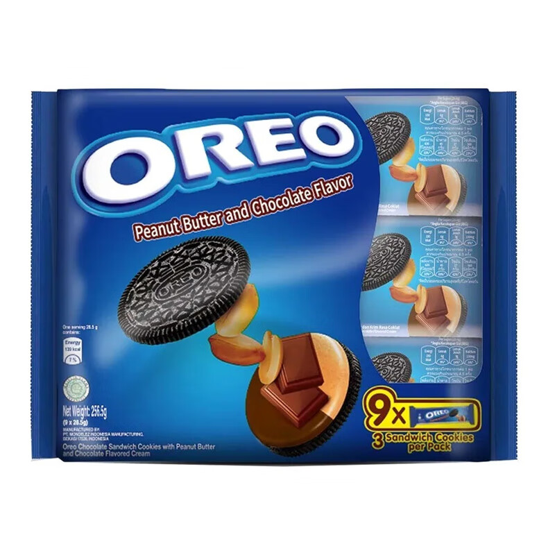 plus会员:奥利奥（OREO）印尼进口巧克力夹心饼干 原味*1袋 248.4g 16.7元包邮