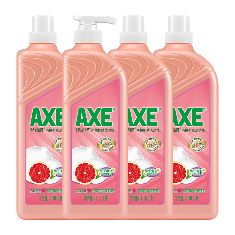 88VIP：AXE 牌 西柚香洗洁精 1.18kg*4瓶 家庭装 64.9元