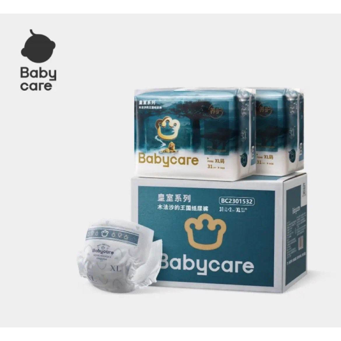 再降价:babycare 皇室木法沙的王国纸尿裤大号尿不湿新升级箱装XL码62片*3件 234.15元(返135元超市卡、合78.05元/件)