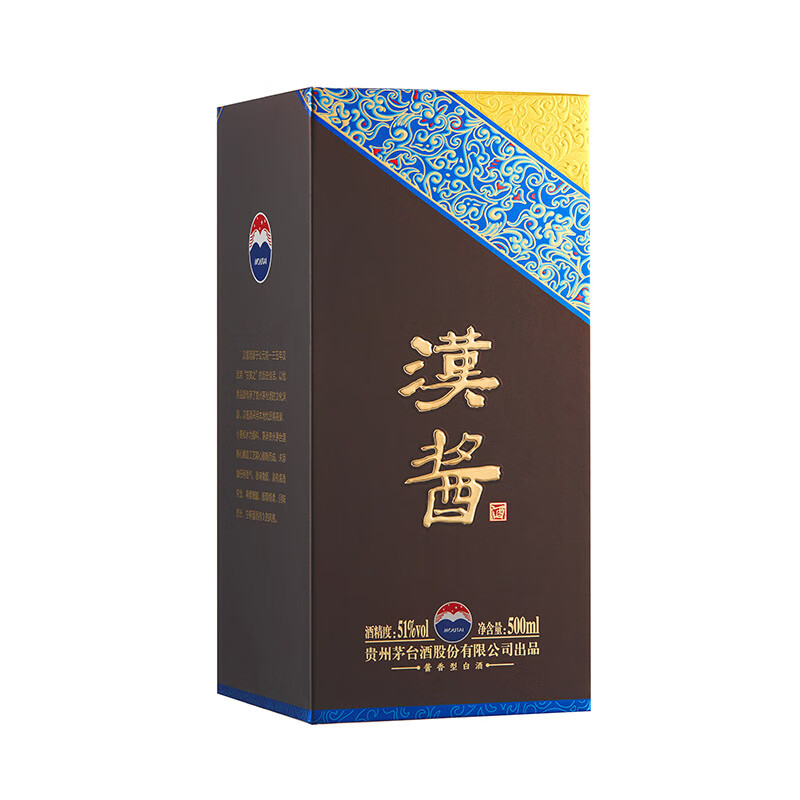 MOUTAI 茅台 汉酱酒 酱香型白酒 51度 500ml*1 单瓶装 304.22元（需用券）