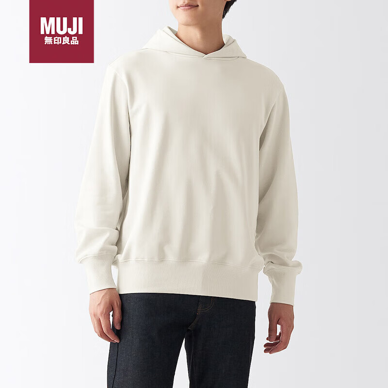 MUJI 無印良品 无印良品（MUJI）男式 紧密织毛圈 套头卫衣 连帽卫衣 ABI09A2A 