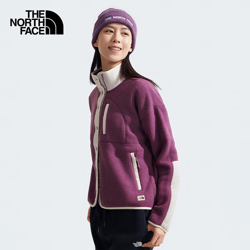 The North Face 北面 户外抓绒衣 仿羊羔绒外套 5AYL 紫色 499元包邮（需用券）