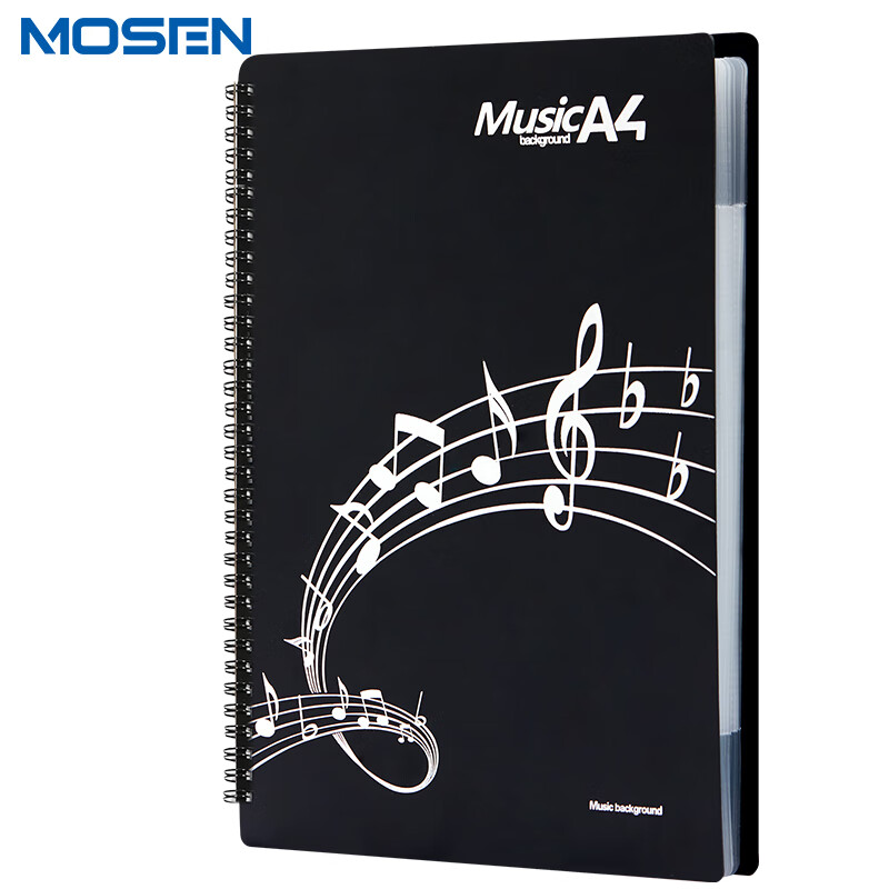 MOSEN 莫森 MS-08P琴谱册 乐谱册资料册学生文件夹 20页/可放40张 A4插入式 19.9元