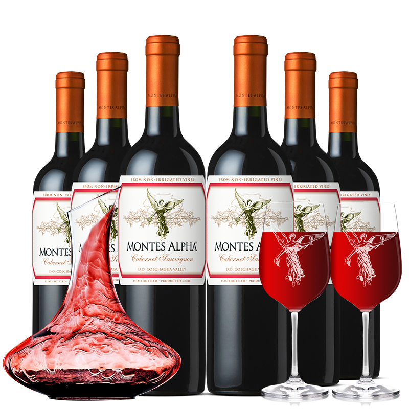MONTES 蒙特斯 智利原瓶进口红酒 蒙特斯montes欧法整箱装750ml 赤霞珠红葡萄酒 
