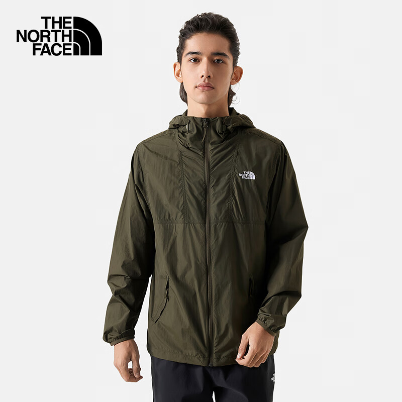 THE NORTH FACE 北面 防晒衣男户外防风夹克8BA6 灰褐绿/21L S 339元