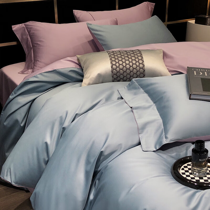 轩蓝仕 100支贡缎A类母婴级纯棉四件套 200*230cm 239元