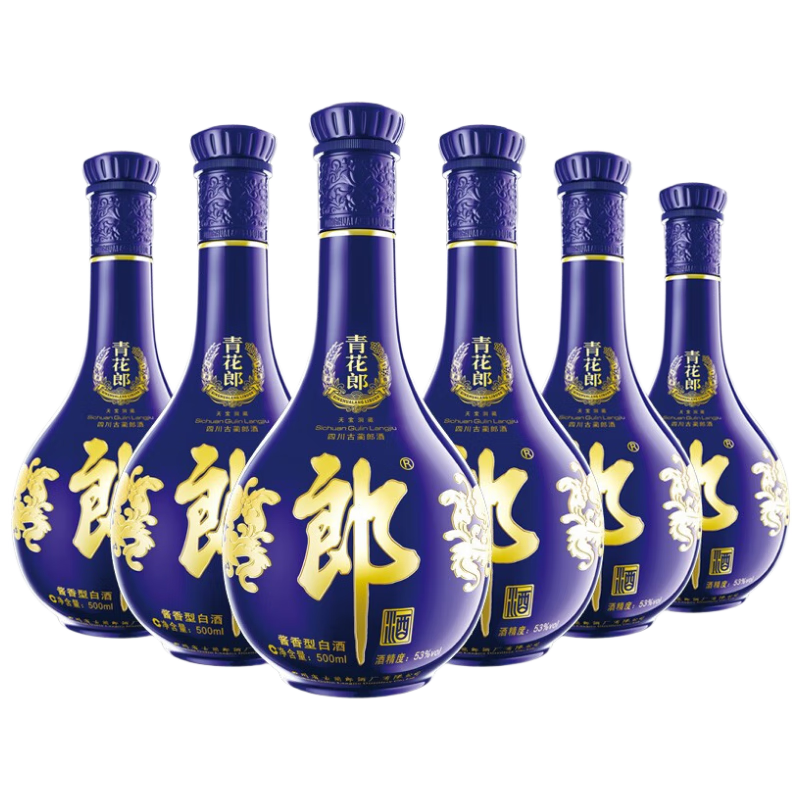 再降价、plus会员：郎酒青花郎 酱香型白酒 53度 500ml*6瓶 非原箱 4727.2元