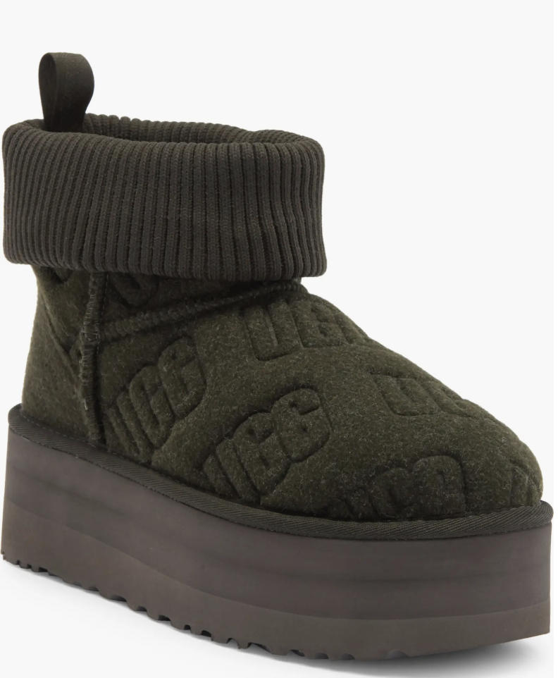 UGG Classic Mini Platform 厚底印花雪地鞋 5折 $89.98（约654元）