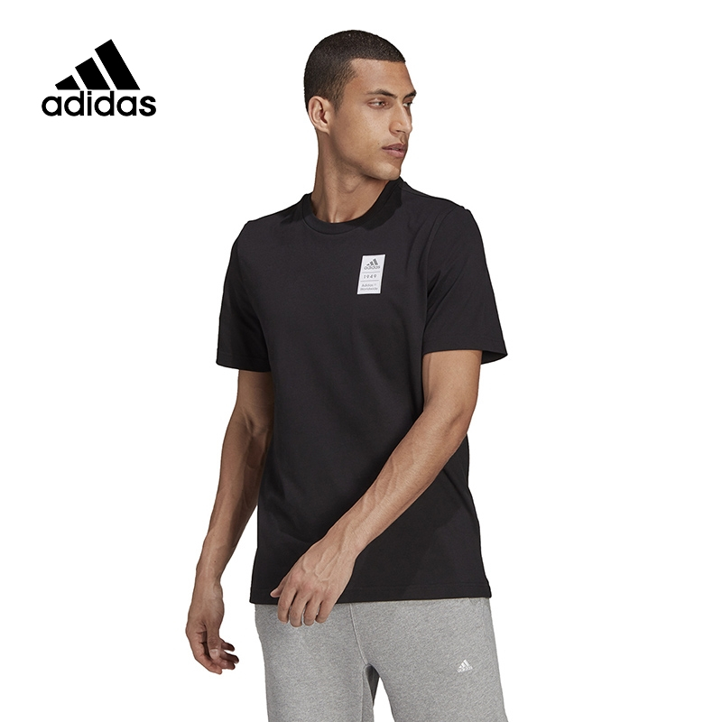 adidas 阿迪达斯 3bar Logo Tee 2 休闲运动字母印花短袖T恤 男款 黑色GU3642 44.5元