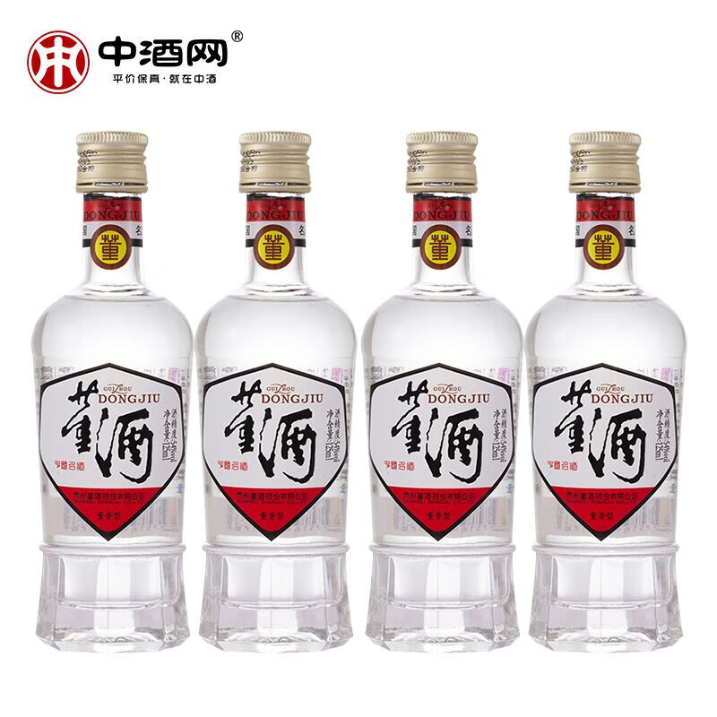 董酒 白标54度125ml小酒董香型白酒纯粮固态酿造裸瓶 54度 125mL 4瓶 65.5元（需