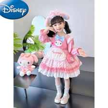 Disney 迪士尼 女童迪士尼美乐蒂公主裙2024春款小女孩洛丽塔蓬蓬裙儿童生日