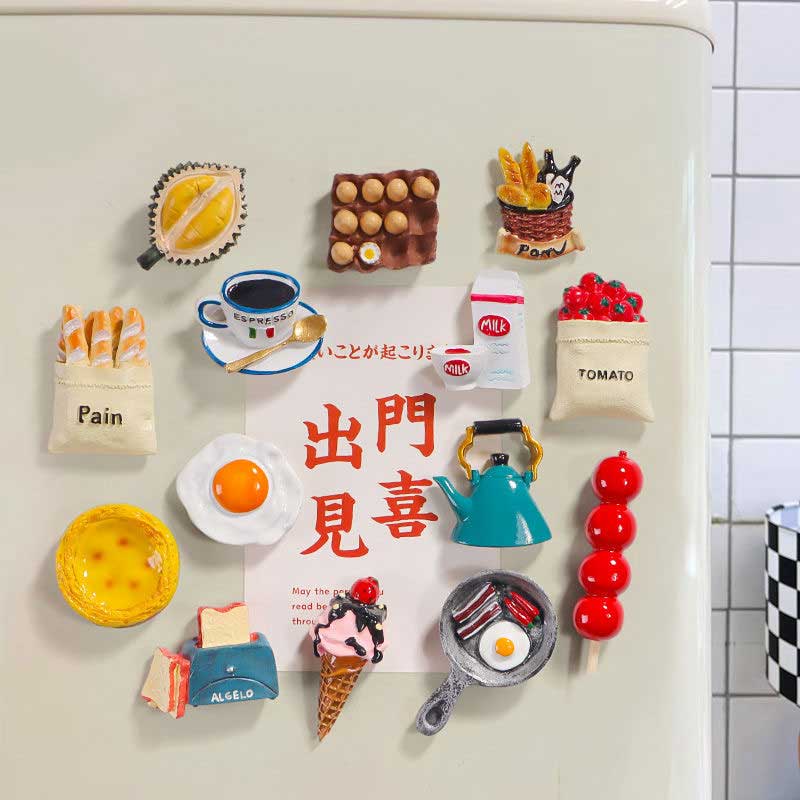 贝可麦拉 创意石膏娃娃冰箱贴白胚DIY儿童手工彩绘玩具 图案2D白胚+配件 14