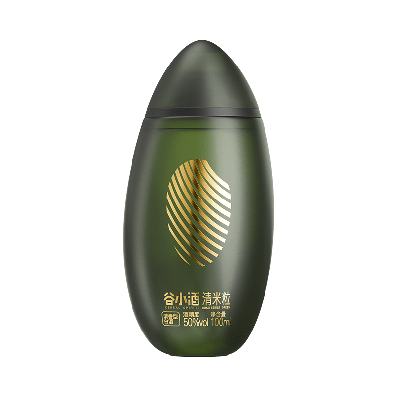 谷小酒 清米粒 清香型白酒 50度小瓶酒 100ml 单瓶装 9.9元（需试用）