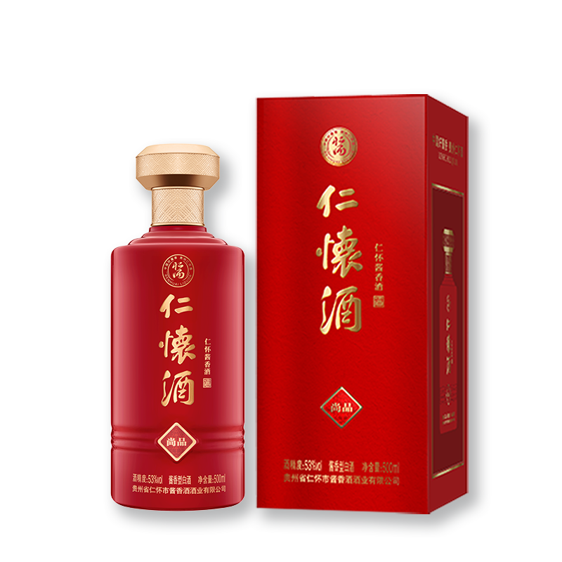 仁怀酱香酒 仁怀酒·尚品 53度 酱香型白酒 500mL 498元
