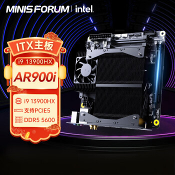 铭凡 MINISFORUM) AR900i ITX电脑主板板载13代酷睿i9-13900HX 5600-64G+2T+2T(读写7K5K) ￥6