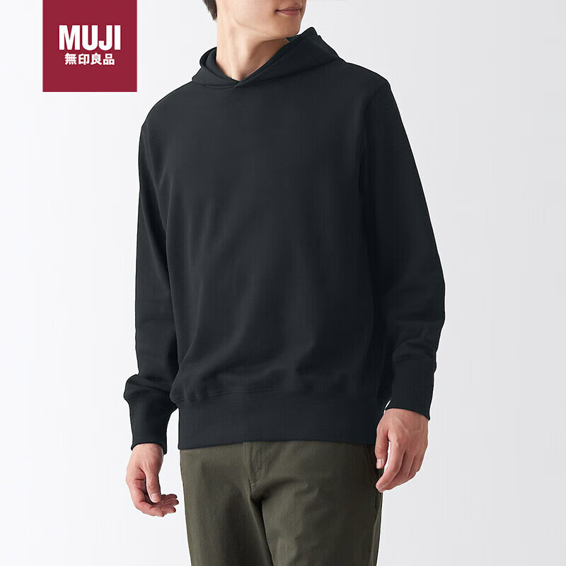 MUJI 無印良品 无印良品（MUJI）男式 紧密织毛圈 套头卫衣 连帽卫衣 ABI09A2A 