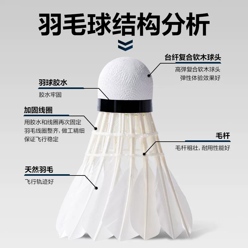 得力 安格耐特羽毛球训练级强韧耐打型鸭鹅毛室内室外训练球多只装 10.83元 - 线报酷