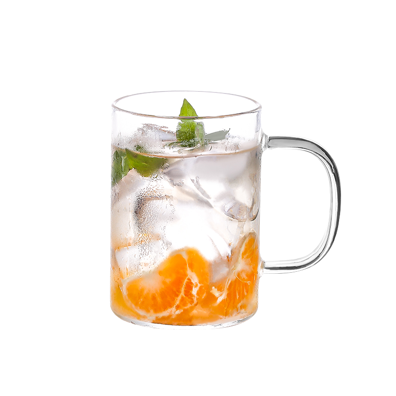 唯铭诺 玻璃杯女果汁咖啡冷饮杯家用透明耐热带把泡茶啤酒杯 9.41元