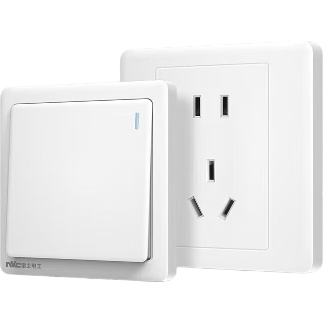 移动端、京东百亿补贴：雷士 Lighting照明 雷士 NVC Lighting电工开关插座 10A斜