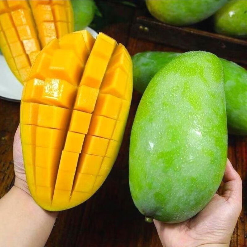 鹿唛广西金煌芒新鲜水果整箱当季青皮金煌芒热带水果广西金煌芒净重