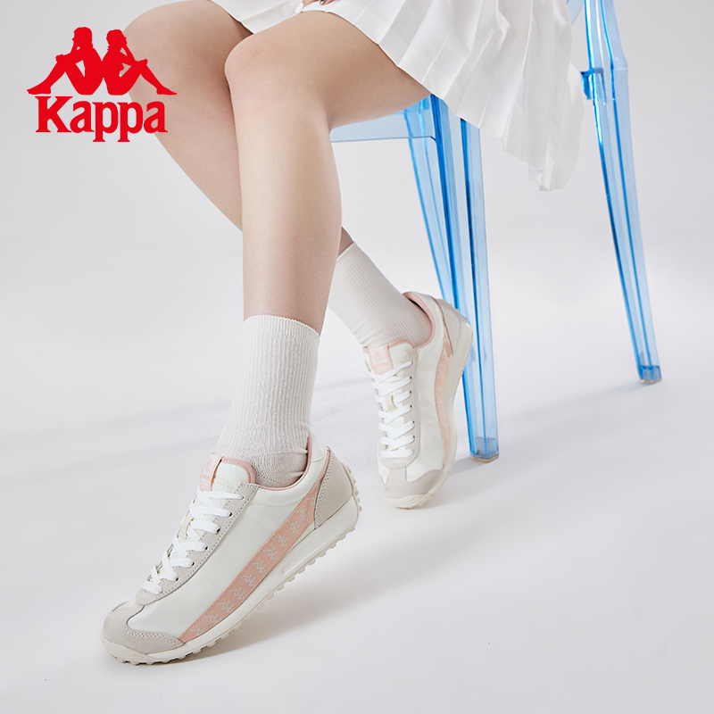 Kappa 卡帕 串标复古跑鞋2023新款男女经典德训鞋运动鞋休闲豆豆鞋 349元（需