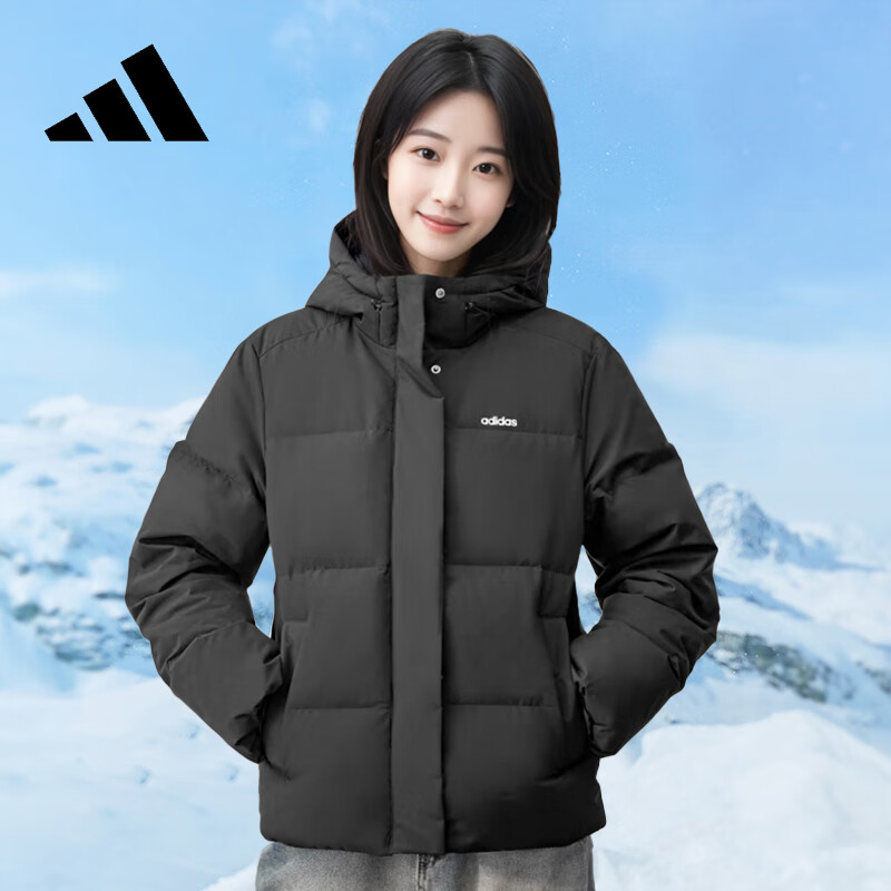 adidas 阿迪达斯 550蓬防风保暖鸭绒羽绒服面包服女子冬季立领轻运动 A/S码 ￥