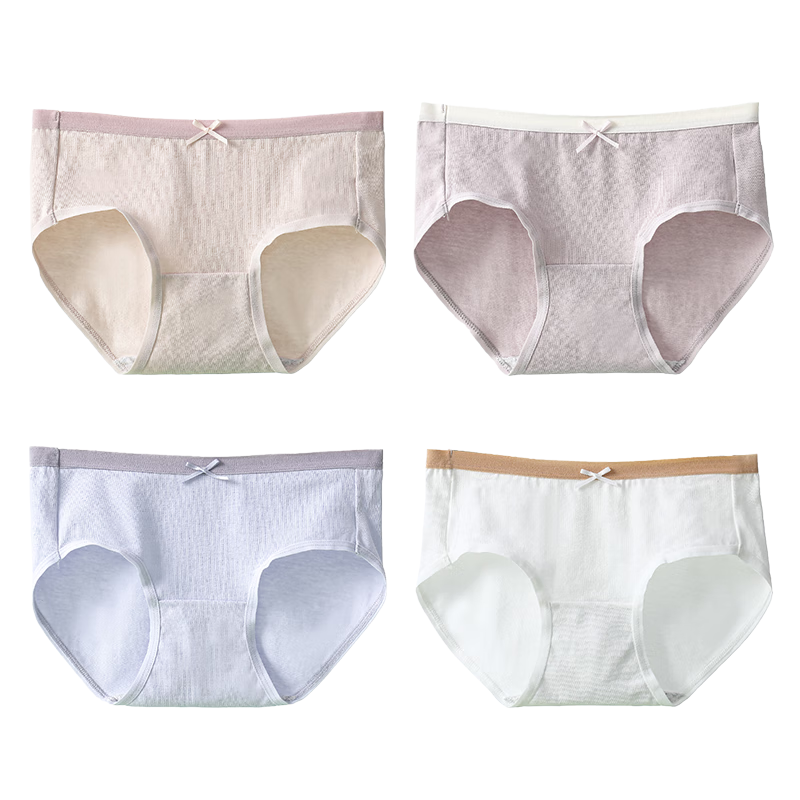 宜而爽 女士 抗菌棉内裤*4条 19.9元（需领券）