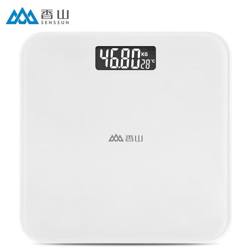 香山 高精准体重秤电子秤 LCD大显屏 电池款 19.9元（需用券）