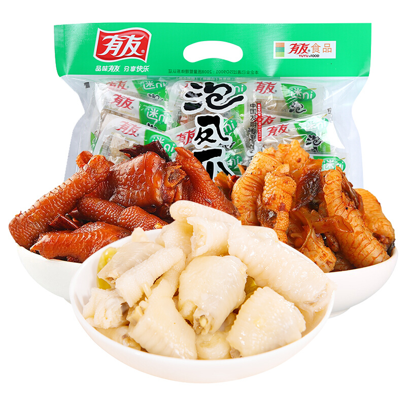 有友 泡椒凤爪 混合口味 500g 51.9元