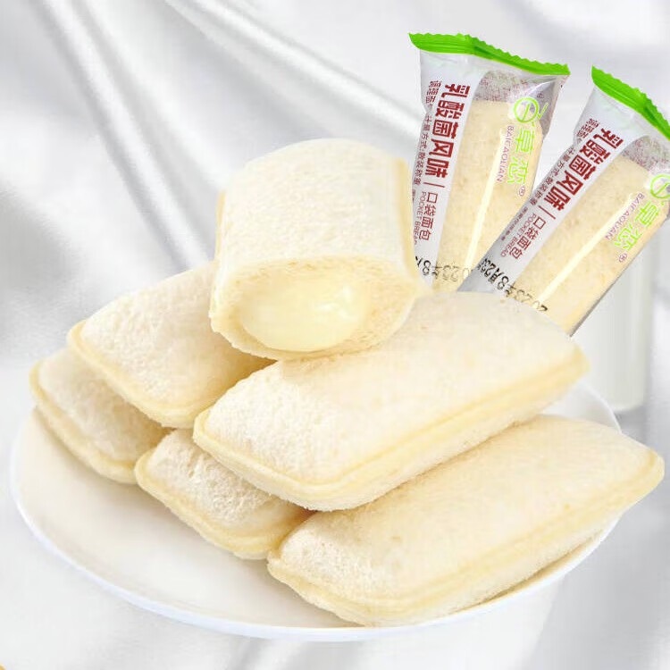 百草恋 乳酸菌小口袋面包 50包/800g 22.4元