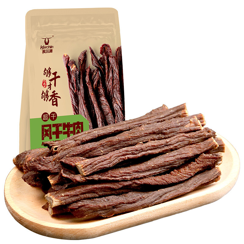 Kerchin 科尔沁 需首购：科尔沁（KERCHIN） 风干牛肉 超干 200g 73元（需用券）