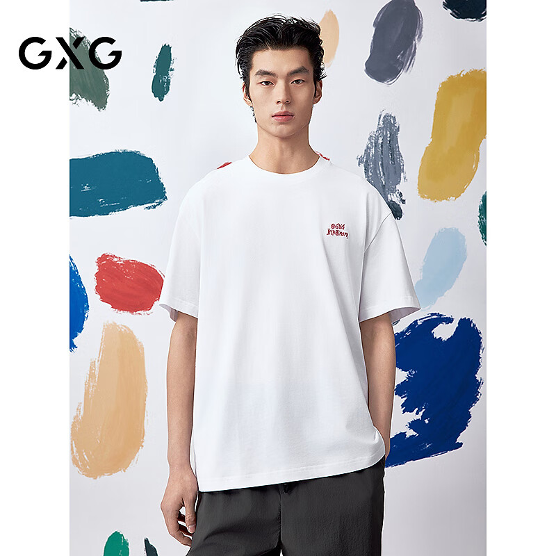 GXG 男装 [商场同款]圆领T恤背后印花 85元