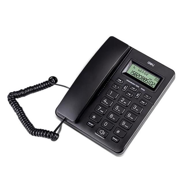 deli 得力 电话机座机 固定电话 办公家用 免提通话 大字按键 来电显示 33490