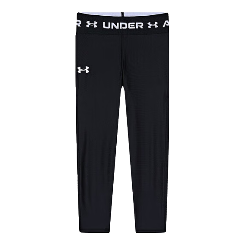 安德玛（Under Armour）裤子女童打底裤瑜伽裤女大童训练九分运动裤紧身裤速