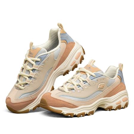 SKECHERS 斯凯奇 奶茶熊老爹鞋女休闲鞋厚底增高复古运动学生 145元（需用券