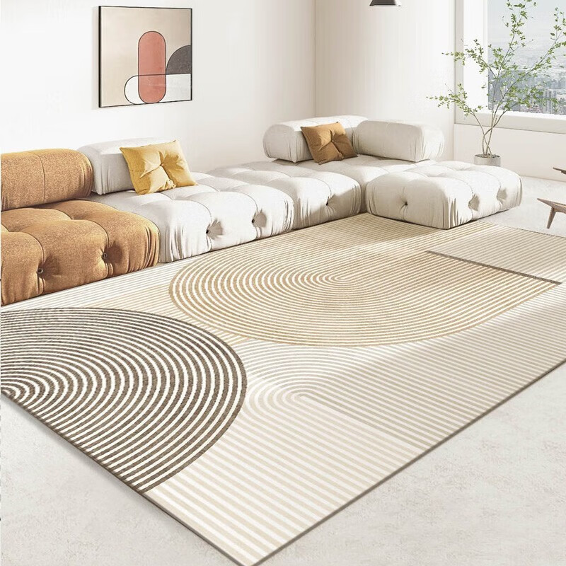 PLUS会员：BUDISI 布迪思 奶油线条 客厅地毯 140*200cm 39.26元（需用券）