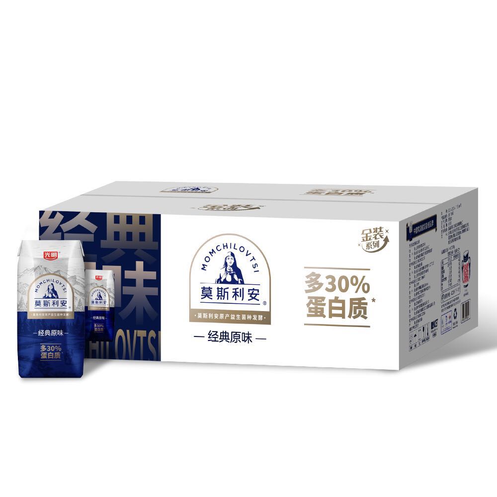 88VIP：莫斯利安 光明莫斯利安常温酸奶营养早餐学生酸奶原味-金装200g*24礼