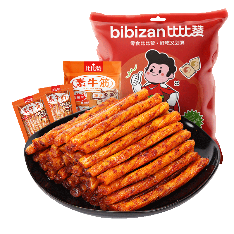 限地区：比比赞 素牛筋辣条香辣味礼包 540g 3.9元