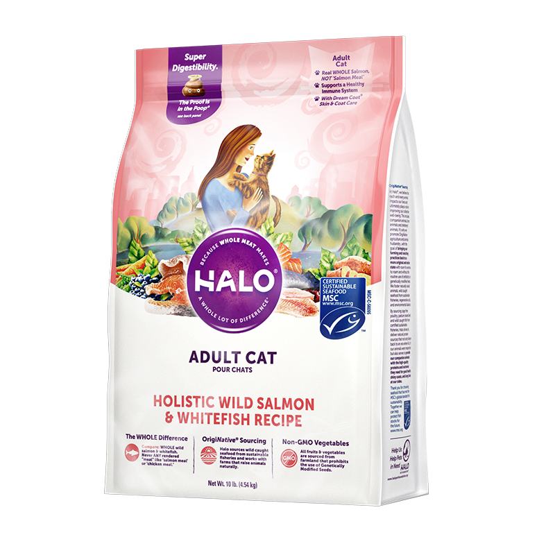 自然光环 HALO 鱼肉成猫粮10磅 264.05元（需用券）