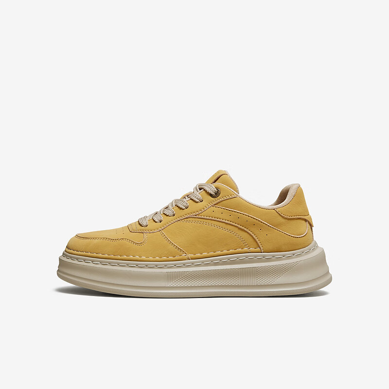 PLUS会员：他她 2025秋舒适百搭休闲男鞋板鞋VQM01CM5 黄色 40 148元（需用券）