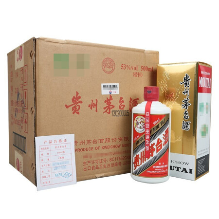 移动端、京东百亿补贴：茅台 MOUTAI 飞天 53%vol 酱香型白酒 500ml*6瓶 2019年 1669