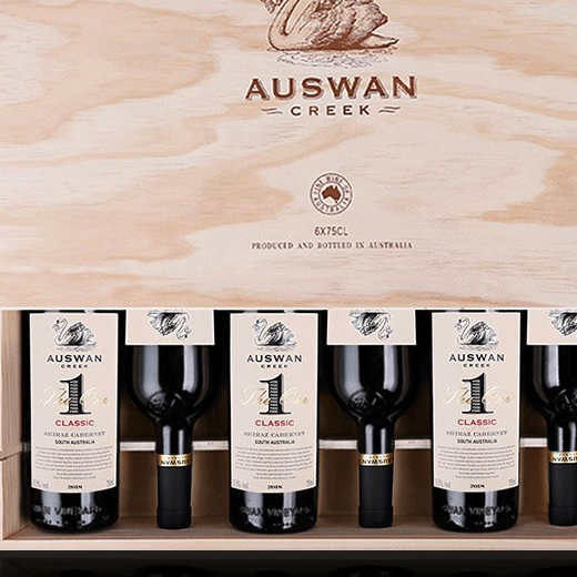 AUSWAN CREEK 天鹅庄 澳大利亚进口干红葡萄酒原酒进口红酒送礼盒 1号经典西拉