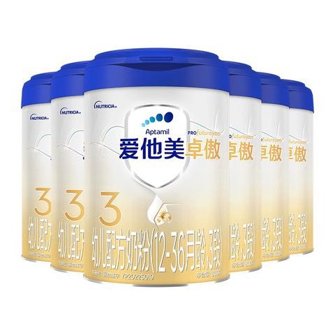 Aptamil 爱他美 卓萃升级版爱他美卓傲幼儿配方奶粉3段(12-36月龄)800g*6 1368.7元