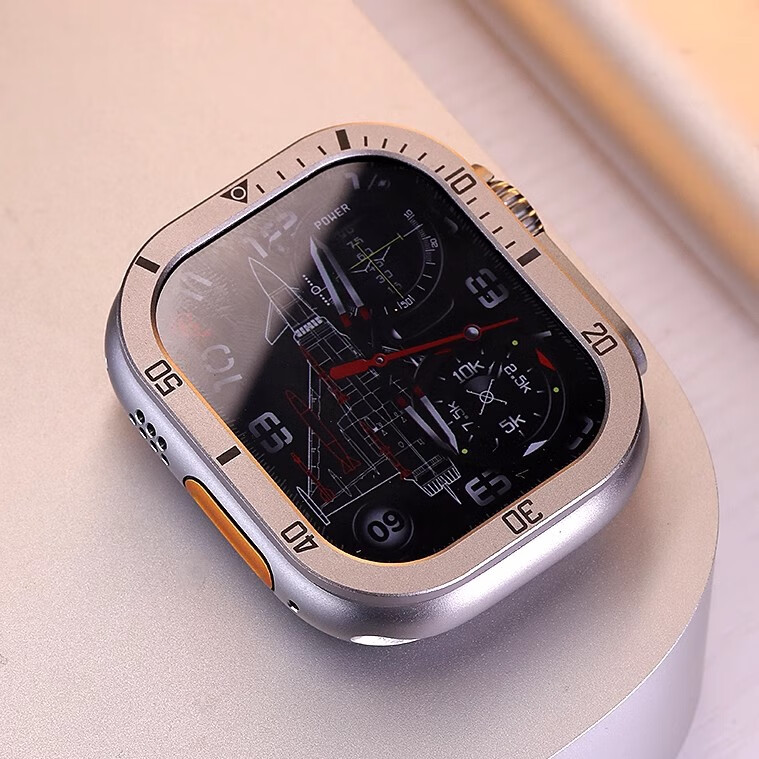 星图 苹果ultra手表钛合金边框金属钢化膜一体壳 39元